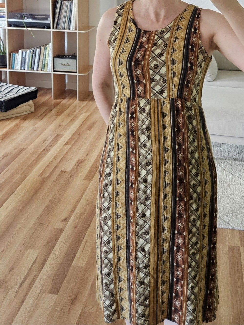 vintage 90s cottage floral midi dress y2k boho hippie tribal indie urban